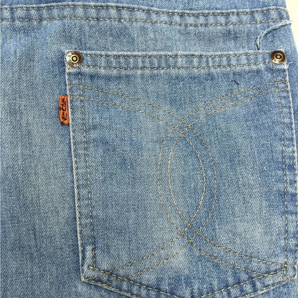 Vintage 80s Levi’s Orange Tab Jeans Size 32 Soft Denim Distressed Blue - Picture 6 of 12